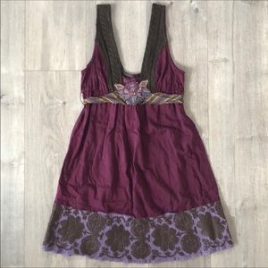 NEW Free People Embroidered boho beaded dress